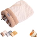 Miniatyrbild 1 av 7: Vintervarm Sovsäck för Katter Mjuk Plysch Katthideout Snuggle Sack Katthåla Säng för Innekatter Beige L