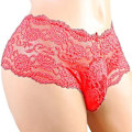 Miniatyrbild 2 av 3: Mäns sexiga spetslingerie Tanga G-string Kalsonger Kalsonger Red 3XL