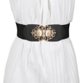 Miniatyrbild 1 av 3: Dam Opal Flower Stretch Bälte Date Party Modeaccessoarer black