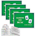 Pikkukuva 1 / 7: 2025 Mahjong -kortit, 4 kpl viralliset standardikäsien säännöt Mah-Jongg -kortit vihreä 4PCS