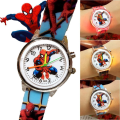 Miniatyrbild 1 av 4: Barnklocka Blinkande Ljus Spiderman Självlysande Pojkar Flicka Gåva Green