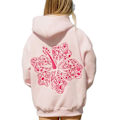 Miniatyrbillede 1 af 5: Palm Puff Oversized Hættetrøjer til Kvinder, Teenagere Piger Preppy Sweatshirt Langærmet Y2K Grafik T-shirts med Lommer Pink M