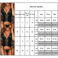 Miniatyrbild 4 av 4: Sexiga Kvinnor Bodysuit Underkläder Rygglöst Läder Sleepwear Pyjamas Black L