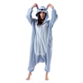 Miniatyrbild 1 av 3: Unisex Julpyjamas för Vuxna, Onesie med Blixtlås och Huva, Plüsch Jumpsuit för Vuxna, En-Delad Sovkläder med Lång Ärm C XL