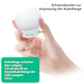 Miniatyrbillede 4 af 10: Spejllys, 14 Hollywood LED Spejllys med Sensor Switch, 3 Farver, Dæmpbart Kosmetikspejl, Fleksibel DIY LED Strip, Med USB Kabel