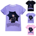 Miniatyrbilde 2 av 3: Barne Jenter Tegneserie T-skjorte Kort Erme Topp Sommer Basic Tee Purple 13-14 Years