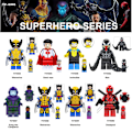 Miniatyrbillede 1 af 8: 8 stk. Superhelte Wolverine Mini Action Figurer Byggeklodser, Samling Action Figurer Superhelte Legetøj Fødselsdagsgave til Børn Drenge 8PCS