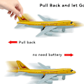 Miniatyrbild 2 av 4: Flygplan i legering Airbus Dra Tillbaka Flygplan Leksaker för Barn Pojkar Flickor Yellow