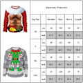 Miniatyrbillede 4 af 4: Grim Julesweater Sjov 3D Sweater Langærmet Pullover til Kvinder Mænd B M