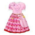 Pikkukuva 1 / 5: Lasten vauvojen tyttöjen Descendants 4 The Rise of Red -mekko Cosplay-asu Naamiaisasu 140cm