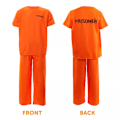 Miniatyrbild 2 av 8: Herrfånge Kostym Orange Topp + Byxor Fångar Vuxna Halloween Maskeraddräkt L