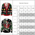 Miniatyrbilde 3 av 3: Unisex Stygg Julegenser Trykt Genser, 3D Morsom Digitaltrykk Sweatshirt #4 2XL