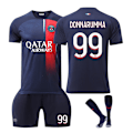 Miniatyrbillede 1 af 2: 23-24 Paris Hjemmebane Trøje Børn Fodbold Sæt #99 DONNARUMMA Fodboldtøj 28