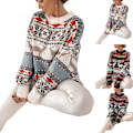 Miniatyrbild 2 av 3: Dam Oversized Chunky Stickad Tröja Pullover Jumper Toppar för Jul, fester, helgdagar, Nyår Green M
