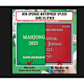 Pikkukuva 4 / 7: 2025 Mahjong -kortit, 4 kpl viralliset standardikäsien säännöt Mah-Jongg -kortit vihreä 4PCS