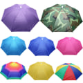 Miniatyrbild 2 av 3: Summer Hats Mini Paraply Hopfällbart Head Regn Paraply Purple