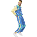 Miniatyrbild 3 av 6: Dam- och Herr 80-tals Disco Tracksuit Vindjacka Byxor Hippie Kostymer Par Matchande Kläder Halloween Cosplay Kläder Blue 2XL