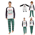 Pikkukuva 1 / 5: Perheen Yhteensopivat Joulupyjamat Aikuisille Lapsille Vauvoille Jouluiset Yöasut Pyjamat Pjs Set Men M