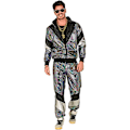 Miniatyrbillede 2 af 6: 80'er Outfit til Mænd, Retro 90'er Træningsdragt Afslappet Kostume, Sportstøj Bukser Hippie Kostumer Par Matchende Outfits Halloween Cosplay Tøj B M
