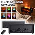 Miniatyrbilde 3 av 10: Mini Peis Diffuser Luftfukter, Simulert Peisflamme Luftfukter med Fire Light Effekt, 150ml Cool Mist Luftfukter med 7 Farger som Endres Black