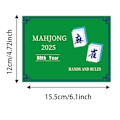 Pikkukuva 7 / 7: 2025 Mahjong -kortit, 4 kpl viralliset standardikäsien säännöt Mah-Jongg -kortit vihreä 4PCS