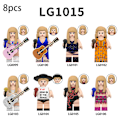 Miniatyrbillede 1 af 9: 8 stk. Taylor Swift Byggeklods Minifigur MOC Klodser Samlelegetøj Børnegaver 8PCS