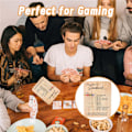 Pikkukuva 7 / 10: Phase 10 Pistetaulukot 8 Värillisellä Tapilla, 2025 Puinen Phase 10 Pistetaulu ja Kierroslaskuri, Klassiset Perhe- ja Aikuisten Korttipelit