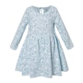Pikkukuva 1 / 5: Syksy Vauva Tyttöjen Mekot Taapero Lapset Vauva Tytöt Kukkaprintti Rento A-linjainen Pyörivä Mekko Juhla Prinsessa Pitkähihainen Mekko Light blue 100cm