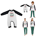 Pikkukuva 4 / 6: Perheen Yhteensopivat Joulupyjamat Aikuisille Lapsille Vauvoille Jouluiset Yöasut Pyjamat Pjs Set Baby 6-9M