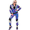 Pikkukuva 2 / 6: 80-luvun asu miehille, Retro 90-luvun verryttelypuku rento asu, urheiluvaatteet housut hippiasut pariskuntien yhteensopivat asut Halloween Cosplay -vaatteet A XL