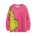 Miniatyrbillede 1 af 3: Dame 3D Grim Jule Sweater Sjov Nyhed Strikket Trøje Vinter Varm Langærmet Rund Hals Xmas Pullover Toppe #6 3XL