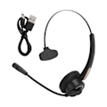 Miniatyrbillede 1 af 8: Bluetooth-headset med mikrofon på øret Trådløs støjreducerende hovedtelefon til pc bærbar computer Skype
