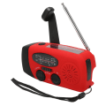 Miniatyrbilde 3 av 8: Håndsveivradio AM/FM NOAA 3 lademetoder 1200mAh Powerbank Nødradio med LED-lommelykt for fotturer