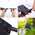Miniatyrbillede 6 af 8: 4 grupper af solfeér, varmt hvidt, 100 LED solstrenglamper, udendørs vandtæt, 8-mode kobbertråd sol julelys