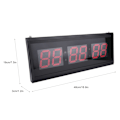 Miniatyrbild 1 av 2: Digital LED Elektronisk Väggbordsklocka för Hem Sovrum Kontor EU-kontakt 110-240V