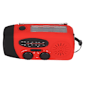 Miniatyrbild 7 av 8: Nödradio Portabel 3 Laddningsvägar Handvev Teleskopantenn 3 Pärlor LED Ficklampa Väderradio Röd Europeisk Stil