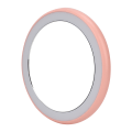Miniatyrbillede 2 af 8: USB-opladelig bærbar rund makeup spejl lysstyrke justerbar LED kosmetisk spejl lyserød