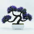 Pikkukuva 1 / 2: Keinotekoinen ruukkukasvi sisustukseen, Bonsai-puu mäntyruukussa kotiin ja toimistoon (vaaleanpunainen)