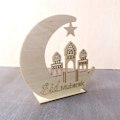 Pikkukuva 1 / 2: Puukuinen LED-pöytäkoriste, sirppi (Eidmubarak（02))