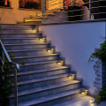 Miniatyrbillede 2 af 5: Vandtæt solcelle hegn lys, solcelle dæk lys, trappe lampe, IP65 LED solcelle have lys til terrasse trappe hegn (varmt lys-sort, 12 stk.)