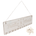 Miniatyrbild 1 av 5: Träfödelsedagstavla DIY Födelsedagspåminnelse Plakett Kalender Heminredning Dekor för Hemmet