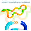 Miniatyrbild 4 av 6: 5 st Tangle Fidget Toy Twisty Toy Snake Toys Decompression Stress Relief Stim Silent för barn och vuxna