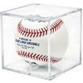 Miniatyrbild 1 av 8: Baseboll Displayfodral, Autografdisplay med enkel tvådelad montering, UV-skyddad akryl kubdesign, handgjord memorabilia display,