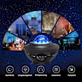 Miniatyrbilde 4 av 6: Stjerne LED-projektor Stjerne Galaxy-projektorlampe 21 lysmoduser 360 ° roterende bølge Bluetooth-høyttalerboks timer