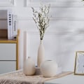 Miniatyrbild 7 av 8: Utsökta handgjorda vaser, unik stil keramisk dekor för vardagsrum, stilren mångsidig design för modernt hem, vas för flera användningsområden
