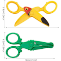 Miniatyrbild 4 av 7: Tåliga säkerhetssaxar i ABS-plast, fjäderbelastad design underlättar smidig klippning, halkfri yta säkerställer stadigt grepp, idealiska för förskolebarn