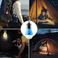 Miniatyrbild 5 av 5: Portabel LED-lykta för utomhusbruk, batteridriven tältlampa med kreativ krokdesign och hållbar vattentät konstruktion, för vandring