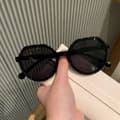 Pikkukuva 3 / 5: n Style Vintage Geometry Shape Frame Aurinkolasit UV-suoja Musta