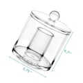 Miniatyrbillede 3 af 5: Akryl Bomuldskugler Qtip Holder - klar badeværelse indretning apotekerkrukke beholder dispenser & arrangør med låg til forfængelighed! Beholder til