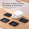 Miniatyrbillede 3 af 5: Mini Toasted Sandwich Maker Non-Stick & Easy Clean Hotplates (Rød)